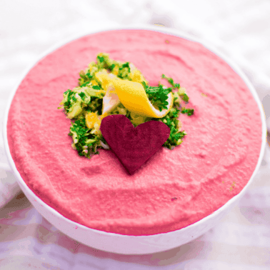 Cannabis Gremolata Beet Hummus